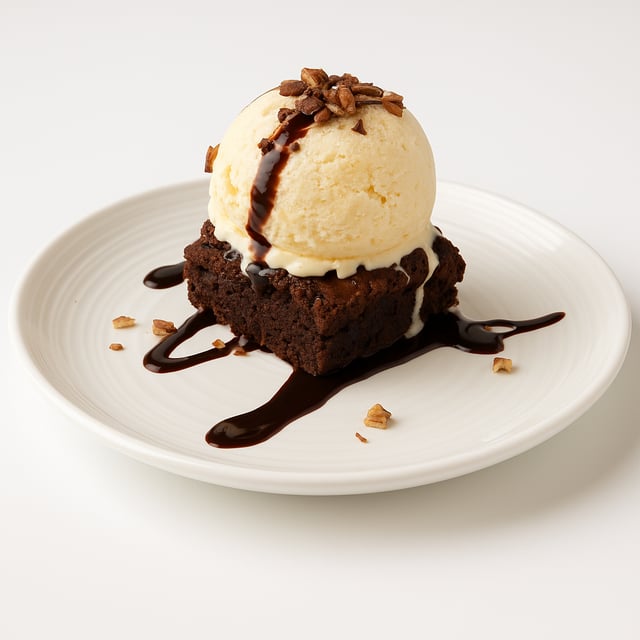 Brownie Con Helado